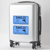 Sticker Souriez Vos Signes Sur Caméra, Surveillance Vidéo (Sur valise)
