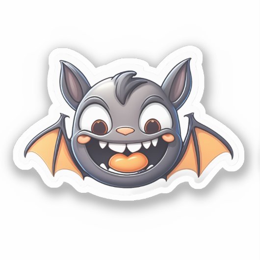 Sticker Sourires éffrayants : Chauve-souris d'Halloween (Recto)