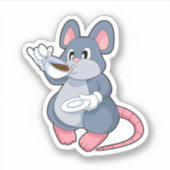Sticker Souris avec Café Cup (Devant)