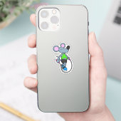 Sticker Souris en forme avec corde (Téléphone)