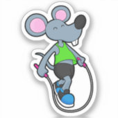 Sticker Souris en forme avec corde (Recto)