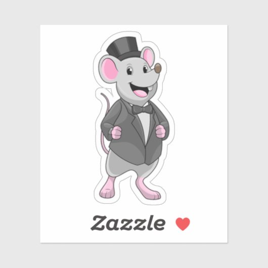 Sticker Souris en tant que chambre avec ruban (Feuille)