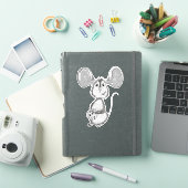 Sticker Souris et cookie noir et blanc (Couverture iPad)