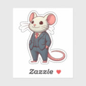 Sticker souris, grande souris patron (Feuille)