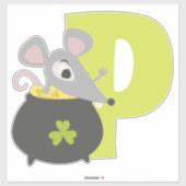 STICKER SOURIS PATTY -P- (Feuille)