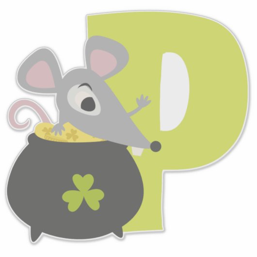 STICKER SOURIS PATTY -P- (Devant)