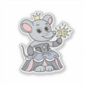 Sticker Souris princesse (Devant)