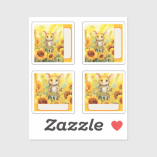 Sticker Souris tournesol