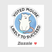 Sticker Souris Votée Susceptible De Réussir Un Jeu D'Anima (Feuille)