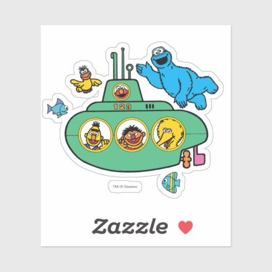Sticker Sous-marin Cookies Monster and Sesame Pals (Feuille)