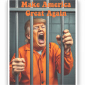 Sticker Soutenez Kamala Walz Justice Trump Drôle Satire (Recto)