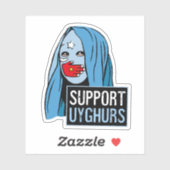 Sticker Soutenez les Ouïghours (Feuille)