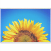 Sticker Soutenez Ukraine bleu ciel jaune tournesol (Devant)