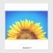 Sticker Soutenez Ukraine bleu ciel jaune tournesol (Feuille)