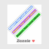 Sticker Soutenez votre bibliothèque locale (Feuille)