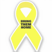 Sticker SOUTENIR ISRAËL - Ruban Jaune Ramenez-les chez eux (Recto)