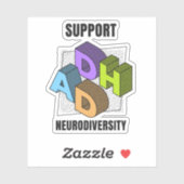 Sticker Soutenir la diversité neurologique (Feuille)