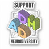 Sticker Soutenir la diversité neurologique (Devant)