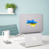 STICKER SOUTENIR L'UKRAINE (Ordinateur portable sur le bureau)