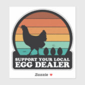 STICKER SOUTENIR VOTRE VENDEUR D'OEUFS LOCAL (Feuille)