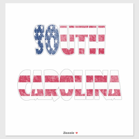 Sticker South Carolina (Feuille)