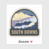 Sticker South Downs National Park Sept Soeurs Angleterre (Feuille)