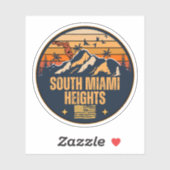 Sticker South Miami Heights, Floride (Feuille)
