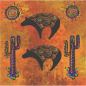 Sticker Southwestern Bear Art (Devant)