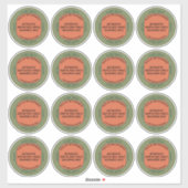 Sticker Southwestern Style Custom Jar Box Tin Label Set (Feuille)
