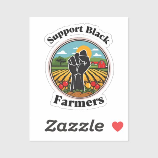 Sticker Soutien aux agriculteurs noirs (Feuille)