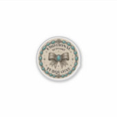 Sticker Soutien Émotionnel Turquoise Conception Western (Devant)