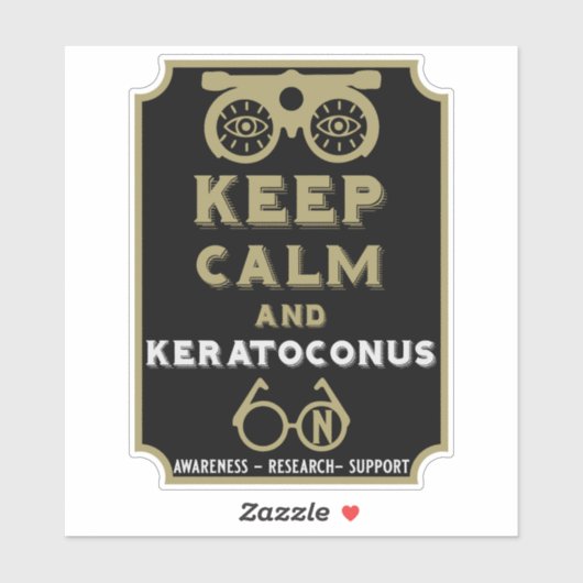 Sticker Soutien Et Sensibilisation À Keratoconus (Feuille)