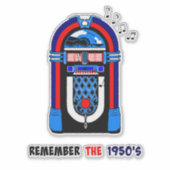 Sticker Souvenez-vous des années 50, juke-box, (Devant)