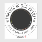 Sticker Souvenir commémoratif, toujours dans nos coeurs (Feuille)