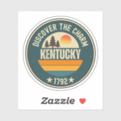 Sticker Souvenir de l'état du Kentucky Bluegrass (Feuille)