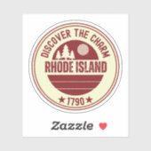 Sticker Souvenir de Rhode Island - Cadeau de l'État de RI (Feuille)