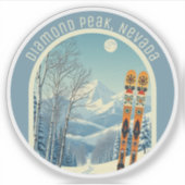 Sticker Souvenir de ski Diamond Peak Nevada (Devant)