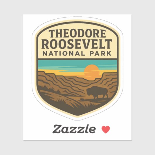Sticker souvenir du parc national Theodore Rooseve (Feuille)
