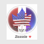 Sticker souvenir personnalisé Canada USA Decal (Feuille)