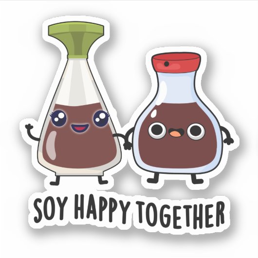 Sticker Soy Happy Ensemble Soy Sauce Pun (Devant)