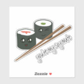 Sticker Soy Mate Cute Sushi Addict Kawaii Caractère (Feuille)