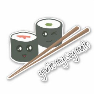 Sticker Soy Mate Cute Sushi Addict Kawaii Caractère