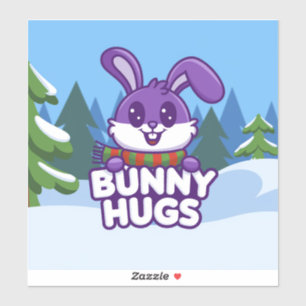 Sticker Soyez confortable avec les câpres de lapin d'hiver