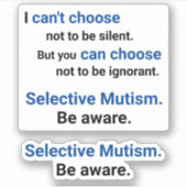 Sticker Soyez conscients de l'ignorance (Devant)