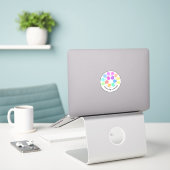 Sticker Soyez curieux (Ordinateur portable sur le bureau)