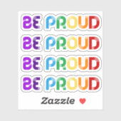 Sticker Soyez fier du Gay pride LGBT (Feuille)