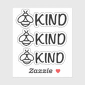 Sticker Soyez gentil, mignon image d'abeille (Feuille)