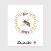 Sticker Soyez heureux (Feuille)