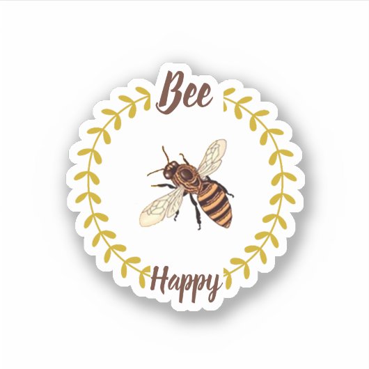 Sticker Soyez heureux (Devant)
