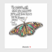 Sticker Soyez heureux (Feuille)